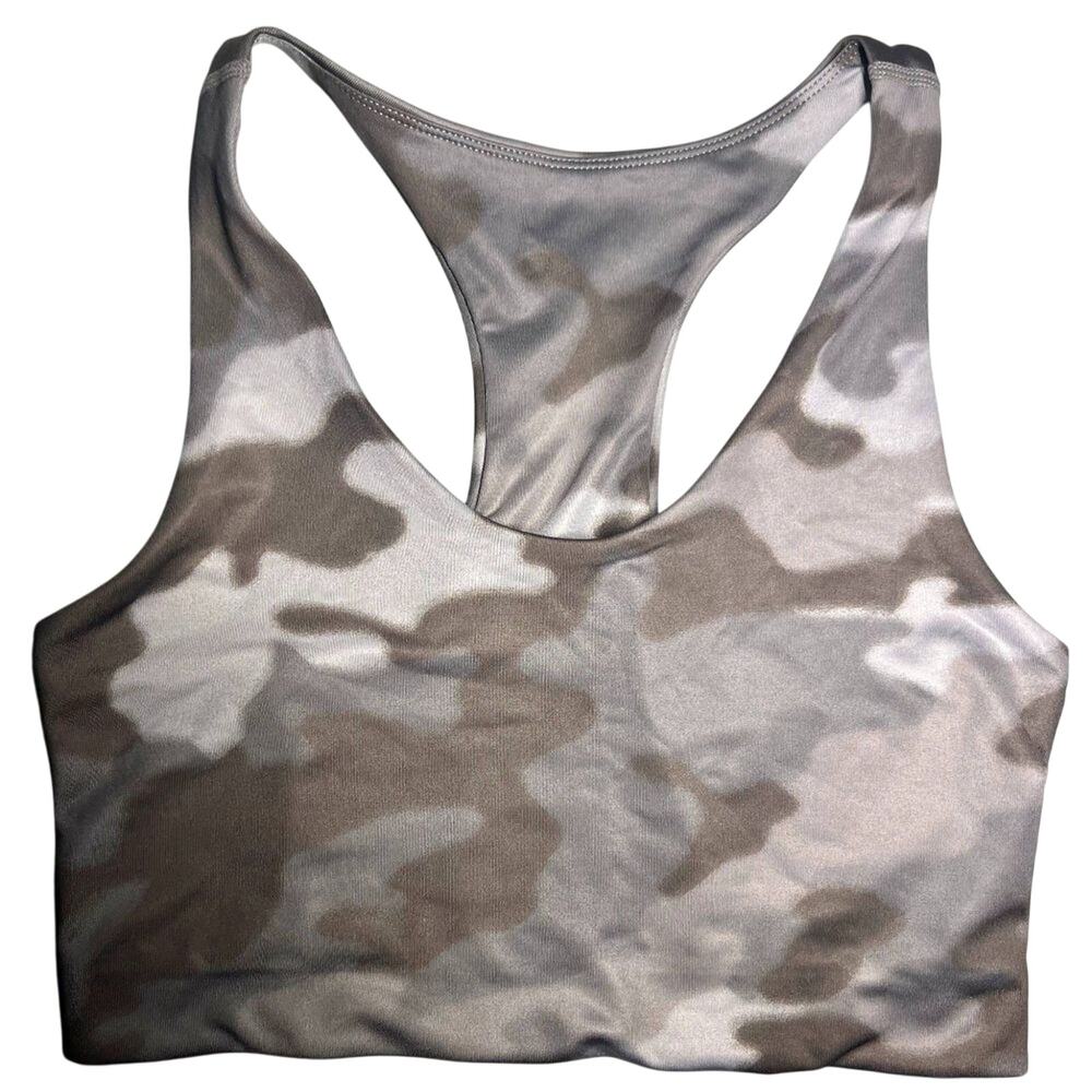 Zella Medium Sports Bra Grey Camo Medium Activewear Gym Gear